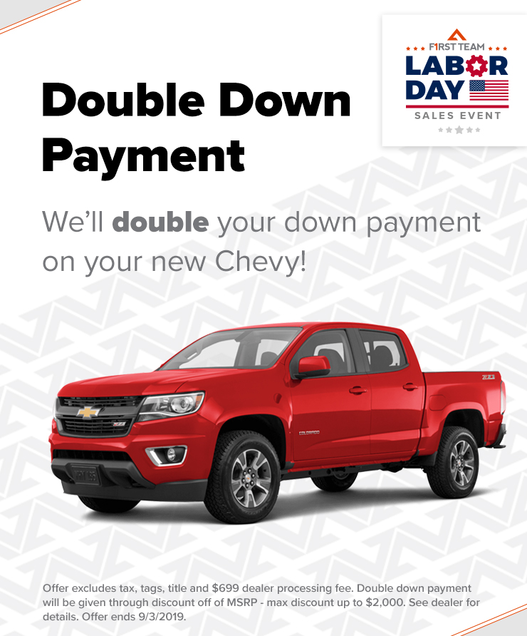 2019 Chevy Double Down Payment