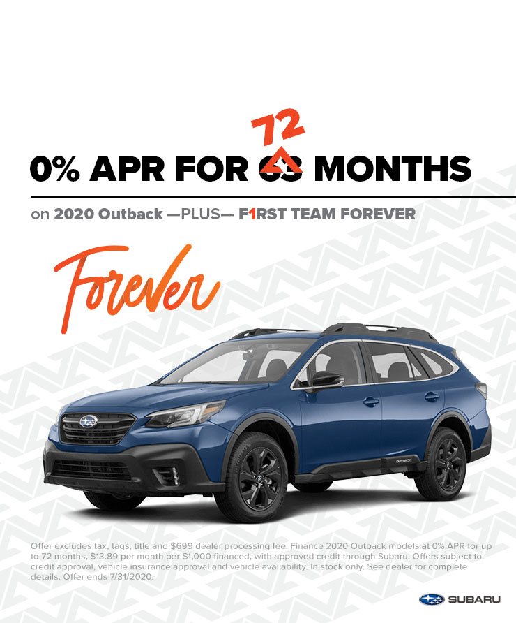 Subaru 0% APR for 72 Months on Outback