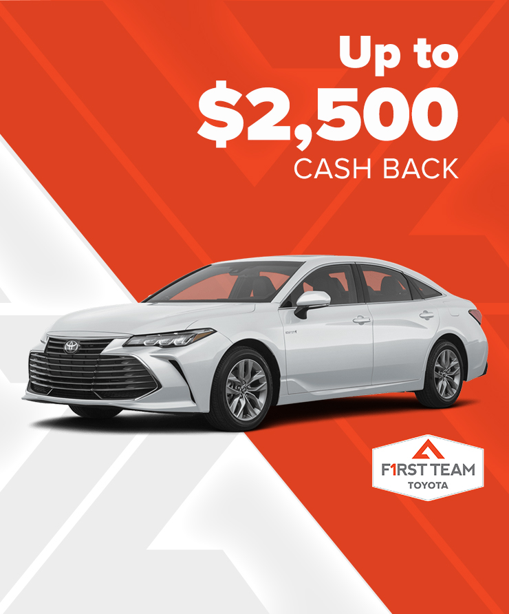 Toyota Up To $2,500 Cash Back
